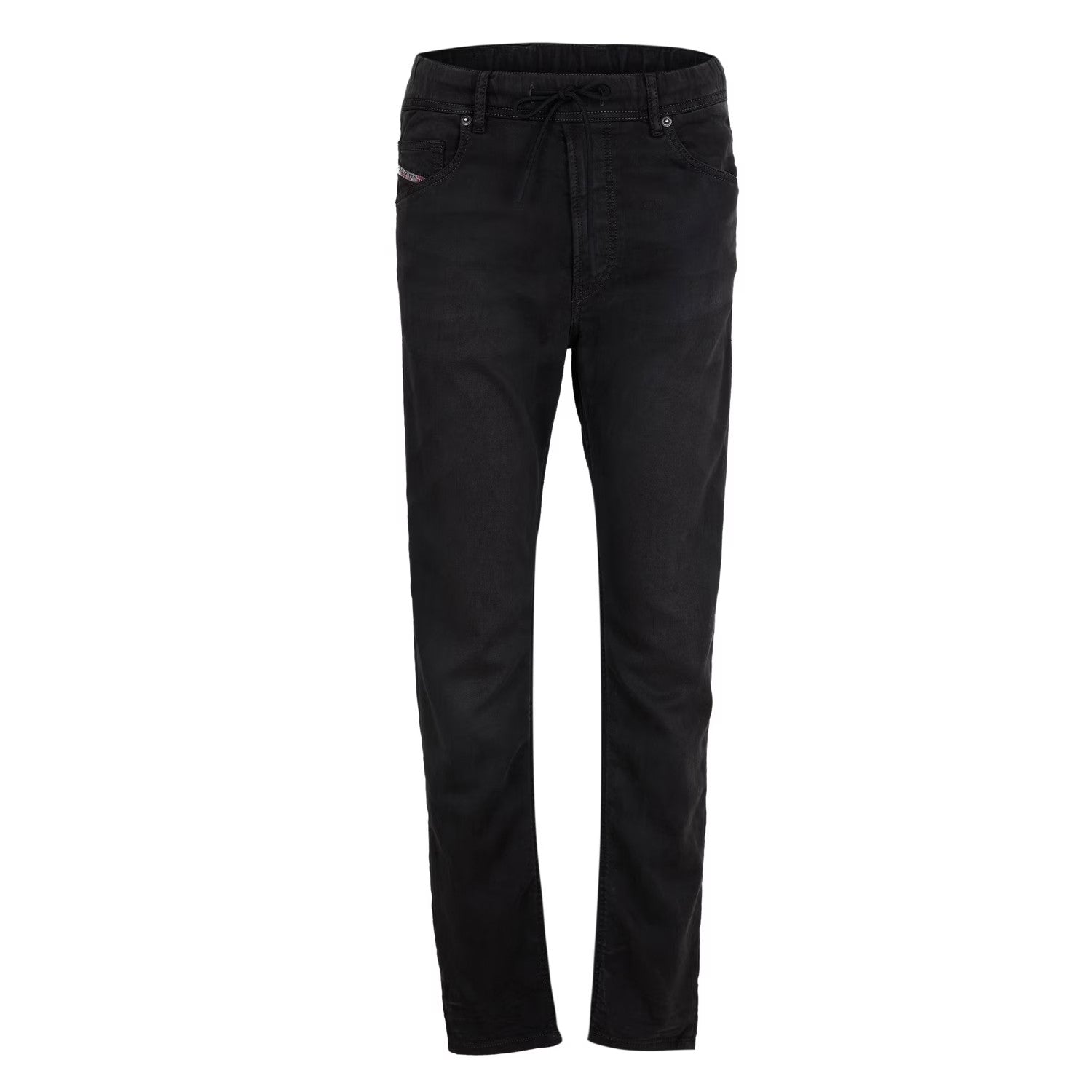 Black - Front - Diesel Mens Sweat Straight Jeans