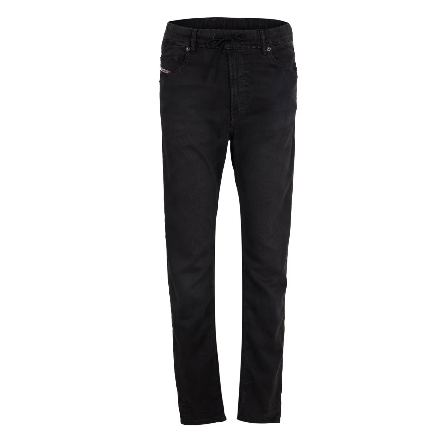 Black - Front - Diesel Mens Sweat Straight Jeans