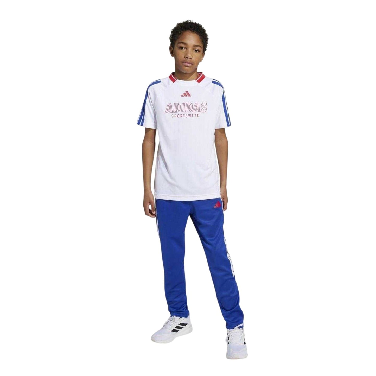 Blue - Side - Adidas Childrens-Kids House Of Tiro Tracksuit Bottoms
