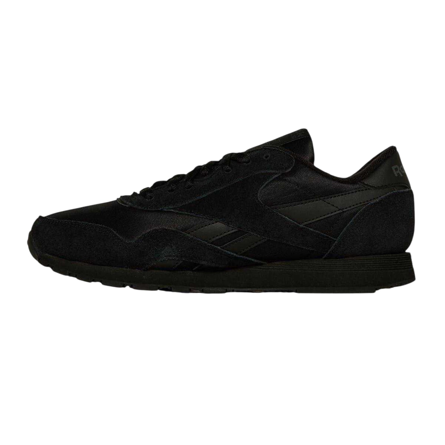 Black-Grey - Back - Reebok Mens Nylon Suede Panel Trainers