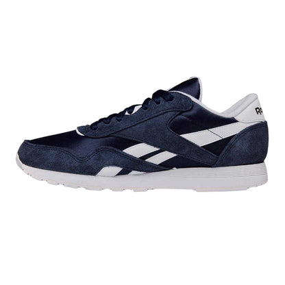 Navy - Back - Reebok Mens Nylon Suede Panel Trainers