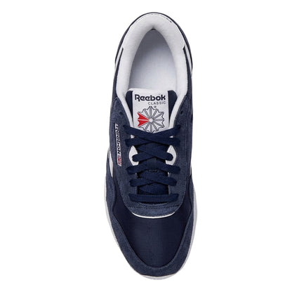Navy - Side - Reebok Mens Nylon Suede Panel Trainers
