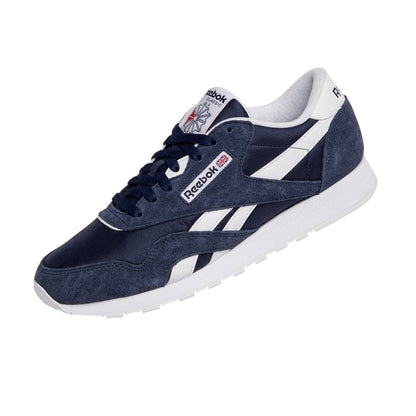 Navy - Lifestyle - Reebok Mens Nylon Suede Panel Trainers