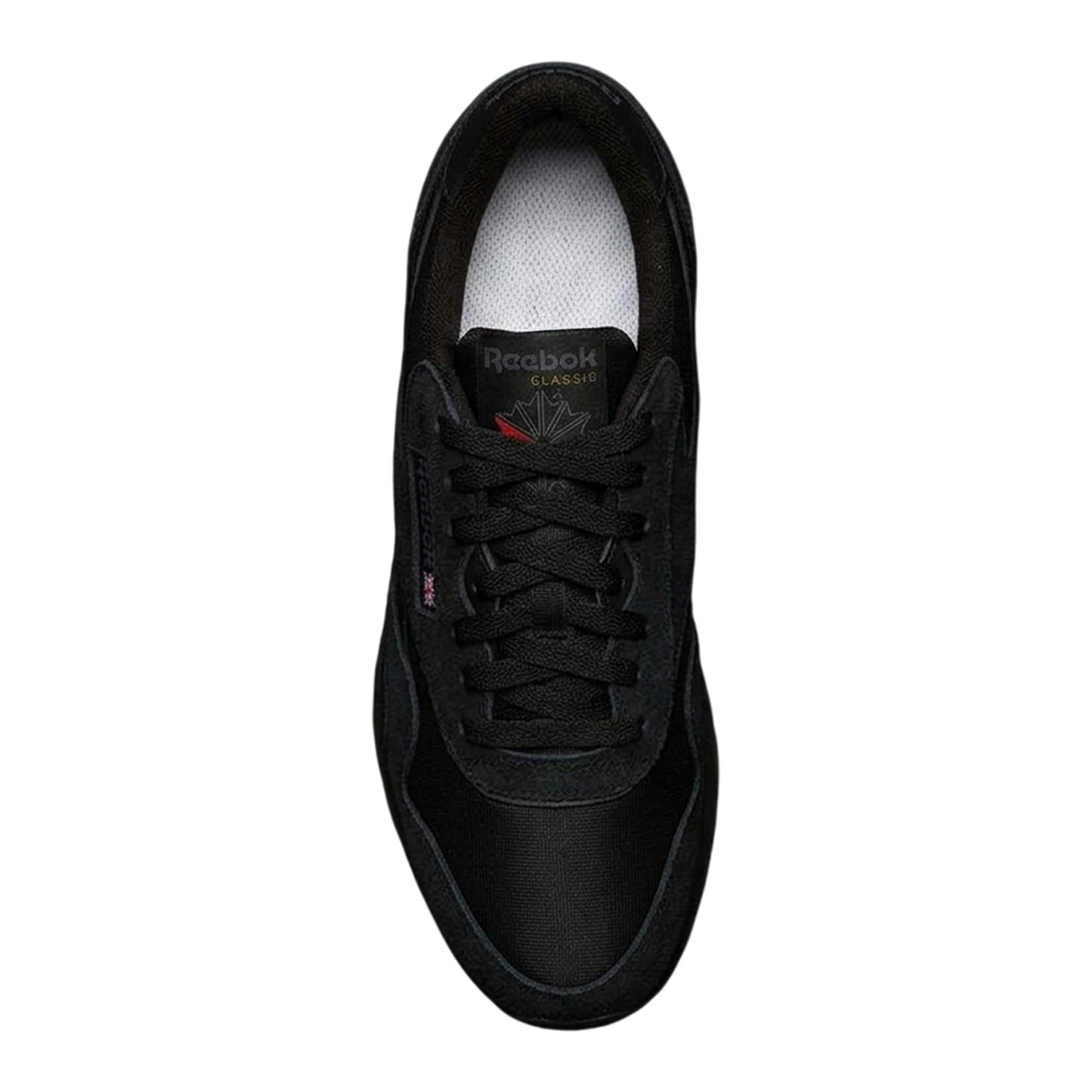 Black-Grey - Side - Reebok Mens Nylon Suede Panel Trainers
