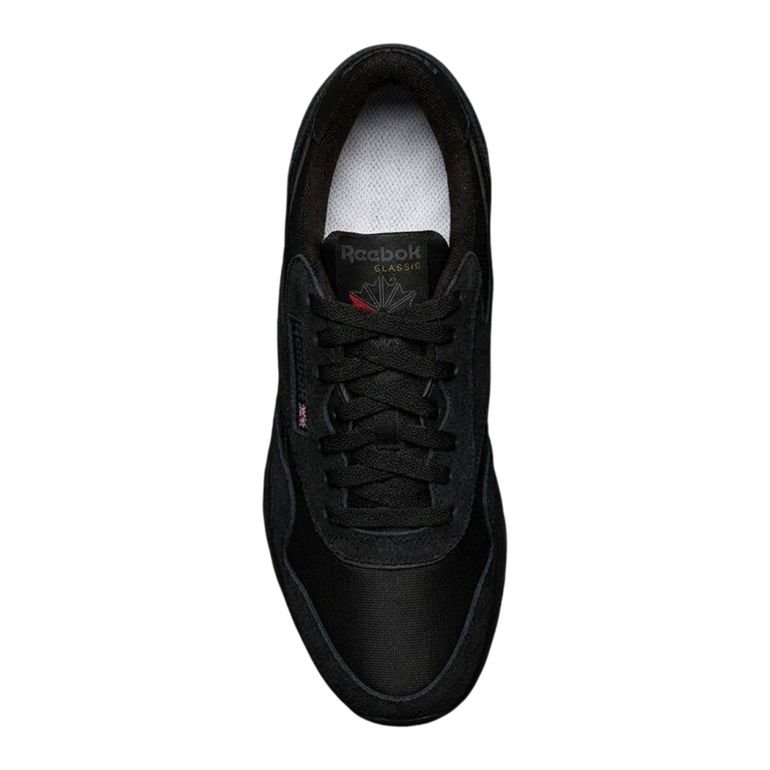 Black-Grey - Side - Reebok Mens Nylon Suede Panel Trainers