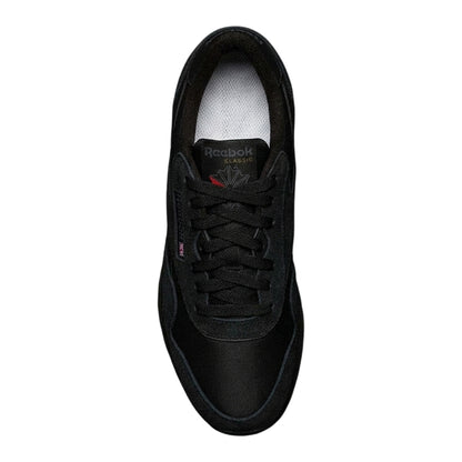 Black-Grey - Side - Reebok Mens Nylon Suede Panel Trainers