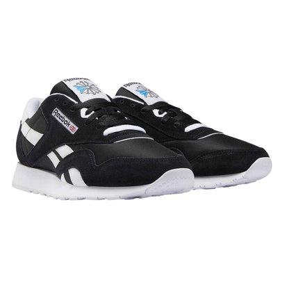 Black-White - Lifestyle - Reebok Mens Nylon Suede Panel Trainers