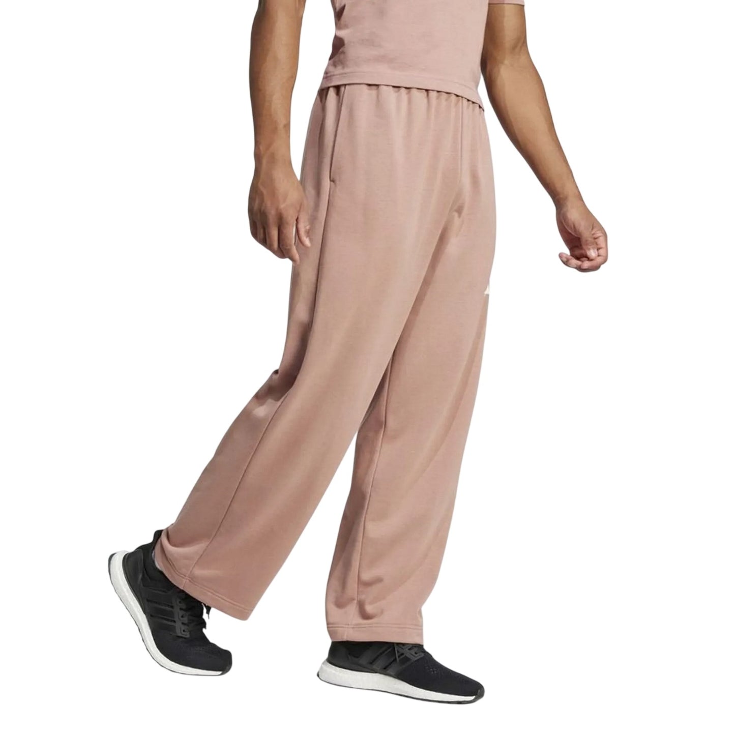 White - Side - Adidas Mens Essential Wide Leg Joggers