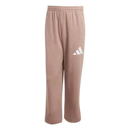 White - Front - Adidas Mens Essential Wide Leg Joggers