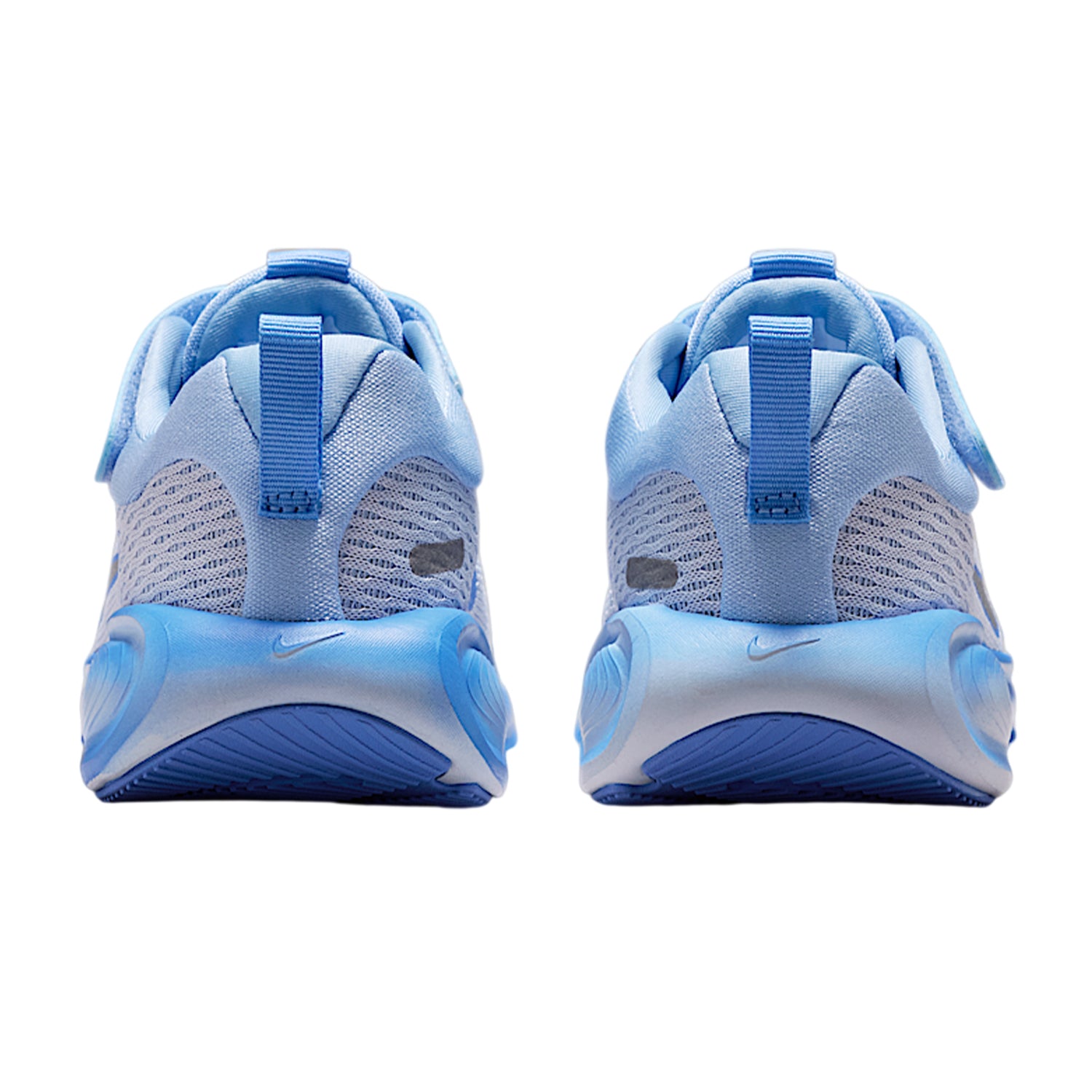 Metallic Silver-Blue - Back - Nike Childrens-Kids Stellar Ride Runners Cushioned Trainers