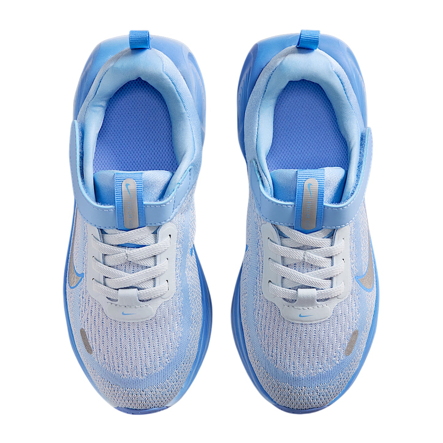 Metallic Silver-Blue - Lifestyle - Nike Childrens-Kids Stellar Ride Runners Cushioned Trainers