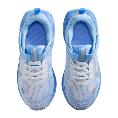 Metallic Silver-Blue - Lifestyle - Nike Childrens-Kids Stellar Ride Runners Cushioned Trainers