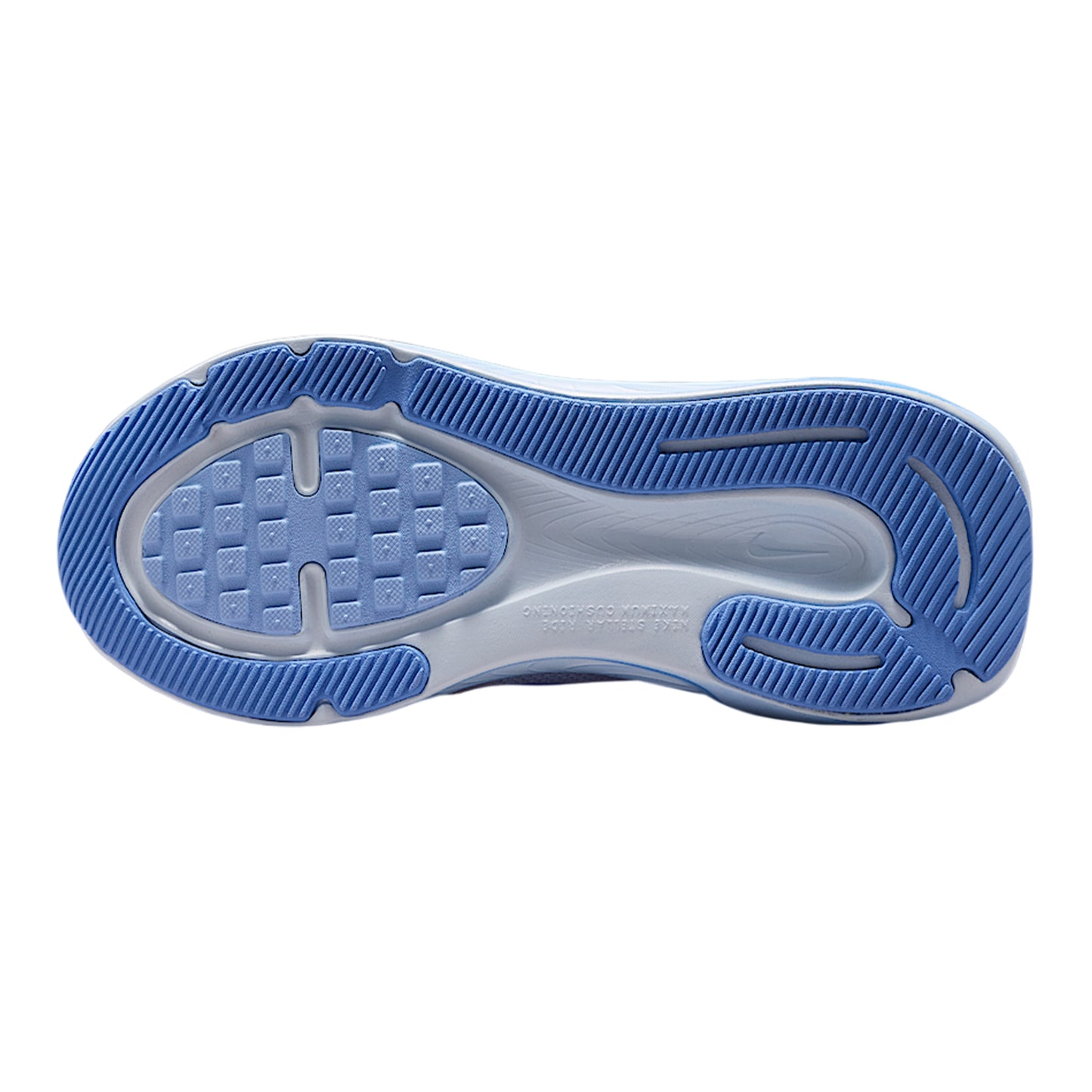 Metallic Silver-Blue - Pack Shot - Nike Childrens-Kids Stellar Ride Runners Cushioned Trainers