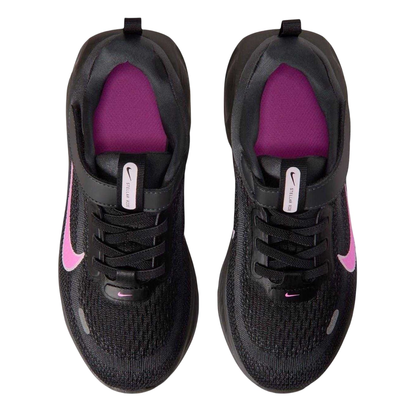 Black-Pink - Lifestyle - Nike Childrens-Kids Stellar Ride Runners Cushioned Trainers