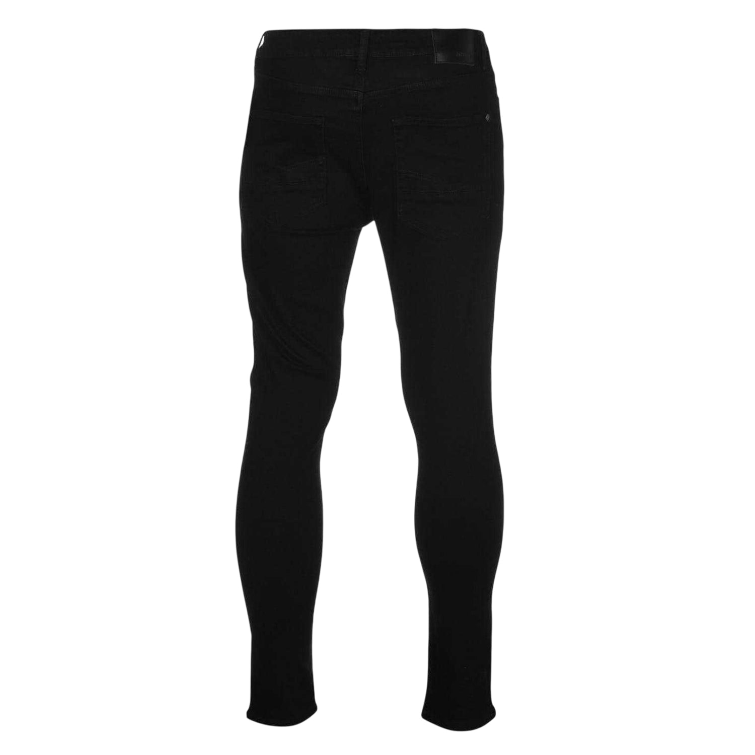 Black - Back - Firetrap Mens Logo Super Skinny Jeans