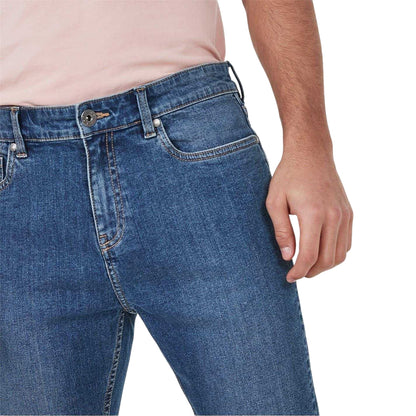 Mid Wash - Side - Firetrap Mens Logo Super Skinny Jeans
