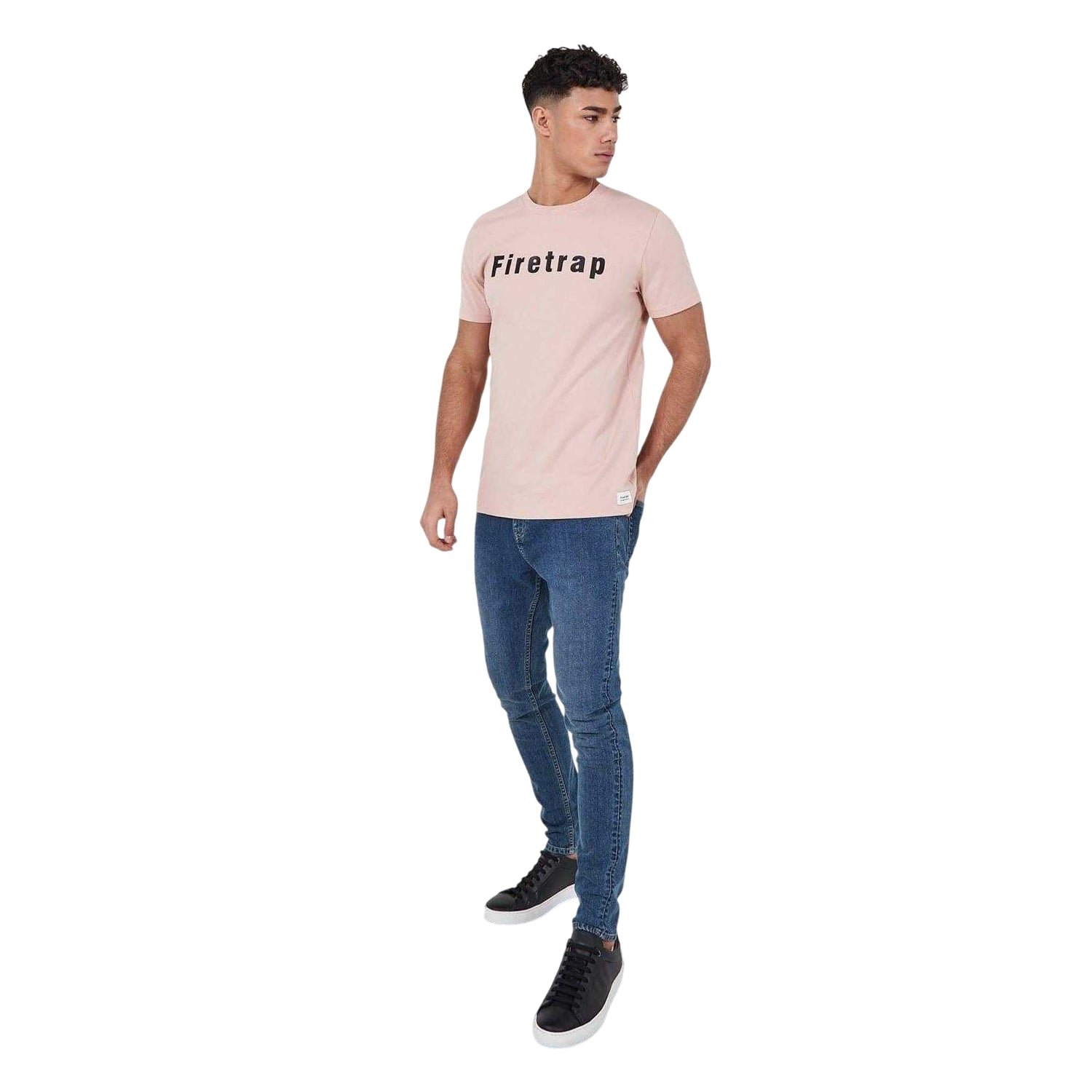 Mid Wash - Lifestyle - Firetrap Mens Logo Super Skinny Jeans