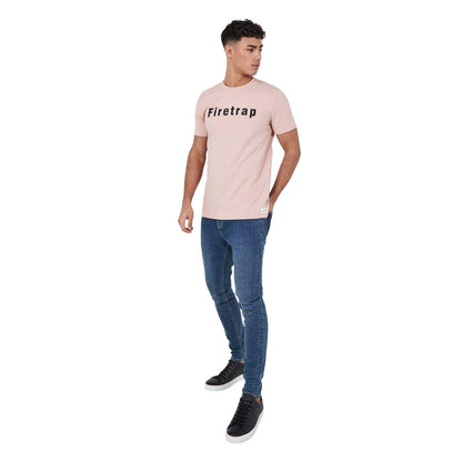 Mid Wash - Lifestyle - Firetrap Mens Logo Super Skinny Jeans