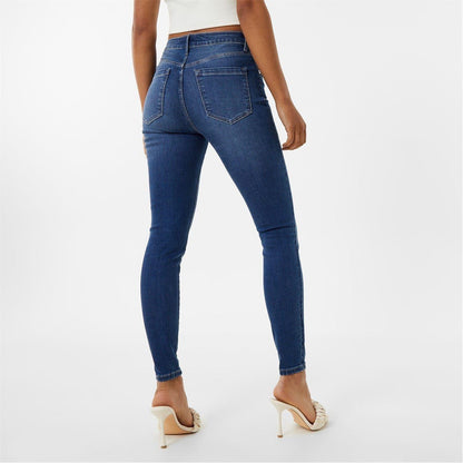 Mid Indigo - Back - Jack Wills Womens-Ladies Aimie Skinny Jeans