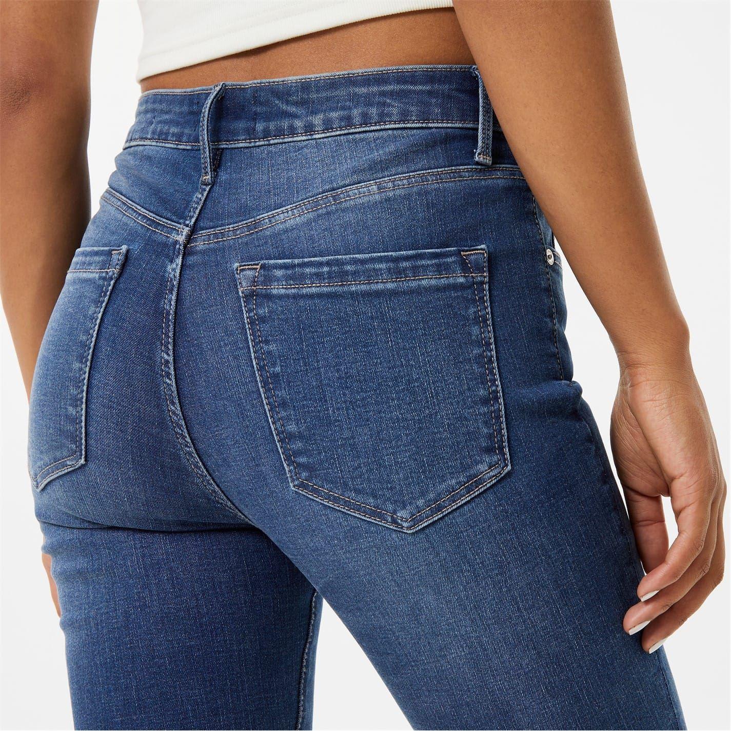 Mid Indigo - Side - Jack Wills Womens-Ladies Aimie Skinny Jeans