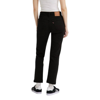 Black Sprout - Back - Levis Womens-Ladies 501 Denim Cropped Jeans