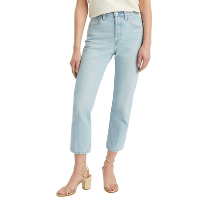 Wow Me Over - Front - Levis Womens-Ladies 501 Denim Cropped Jeans