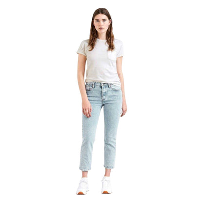 Wow Me Over - Side - Levis Womens-Ladies 501 Denim Cropped Jeans