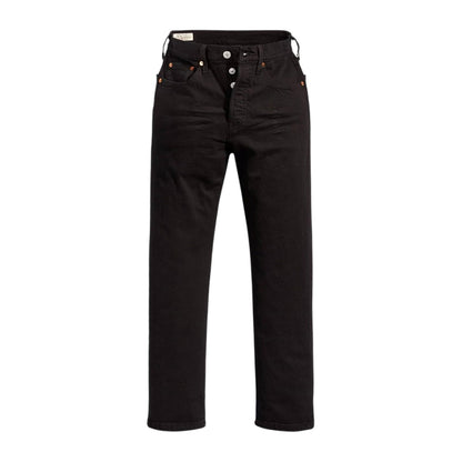 Black Sprout - Front - Levis Womens-Ladies 501 Denim Cropped Jeans