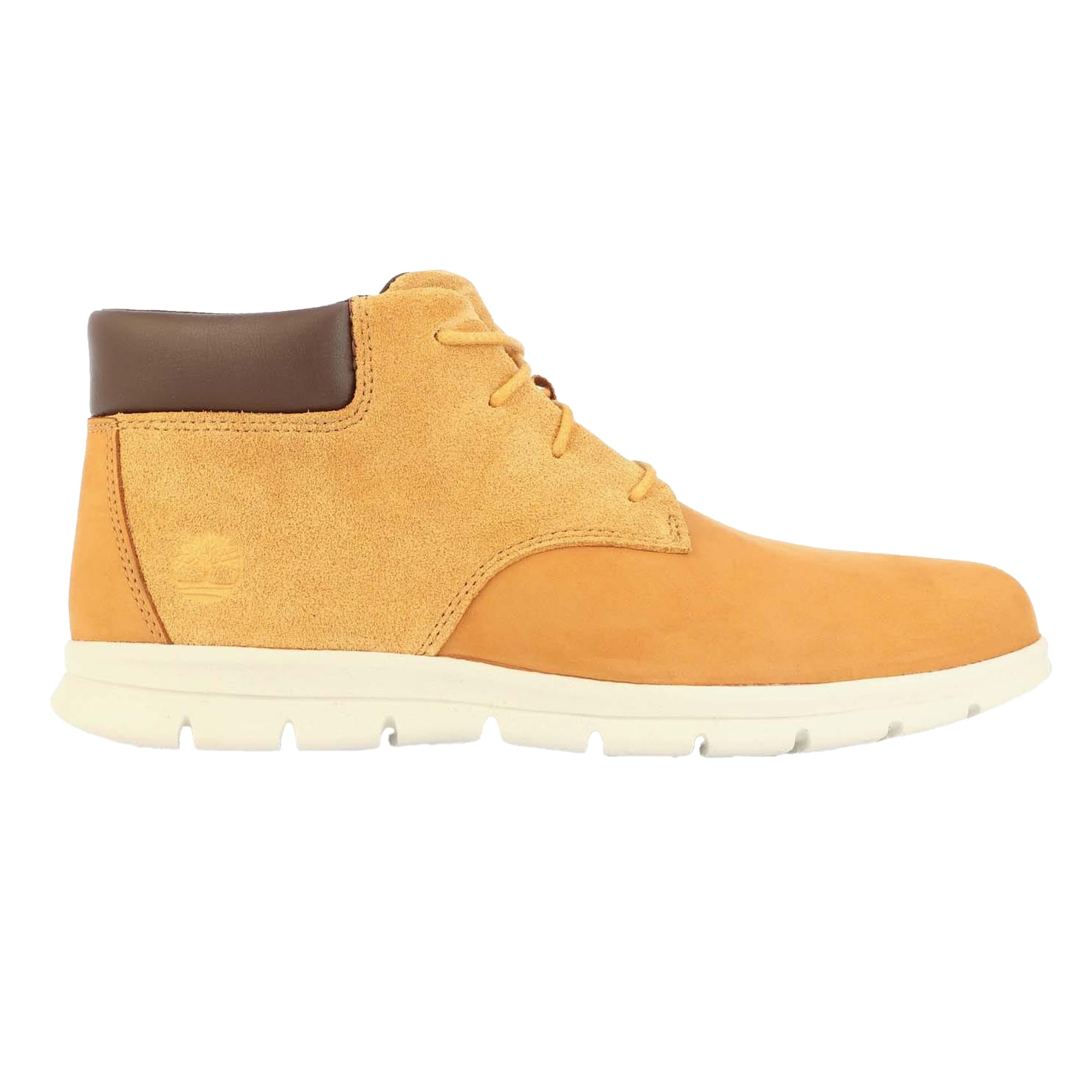 Wheat - Back - Timberland Mens Graydon Leather Mid Cut Lace Up Trainers
