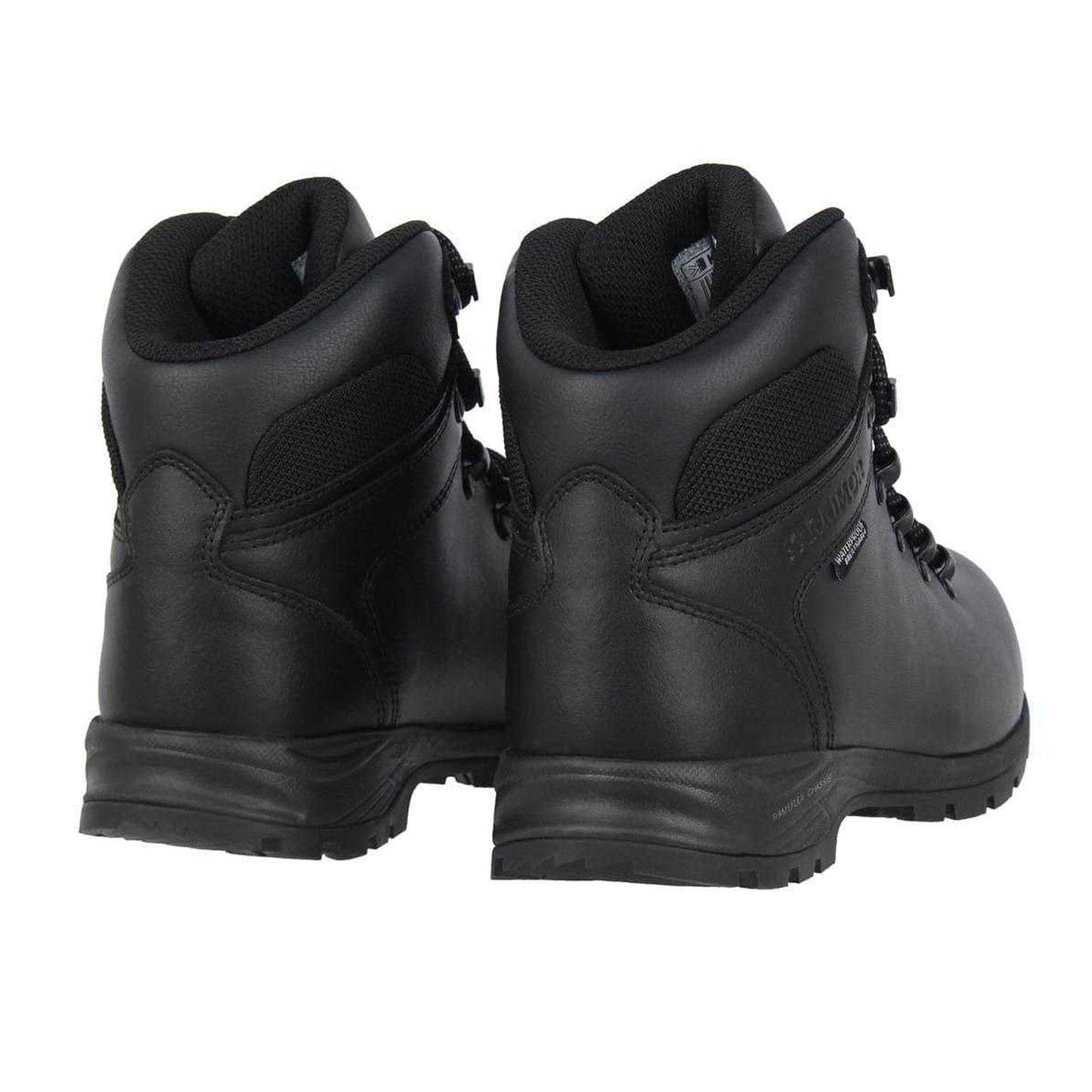 Black - Back - Karrimor Childrens-Kids Skiddaw Leather Walking Boots