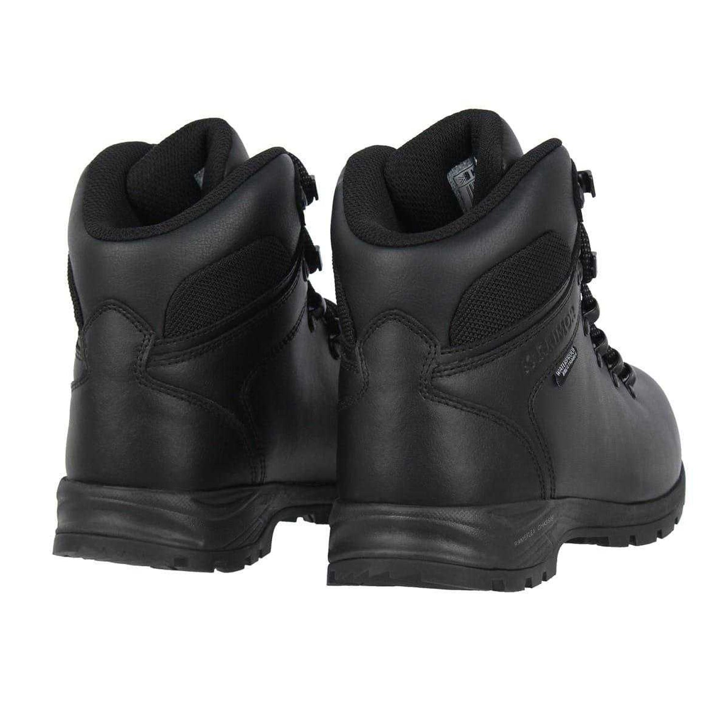 Black - Back - Karrimor Childrens-Kids Skiddaw Leather Walking Boots