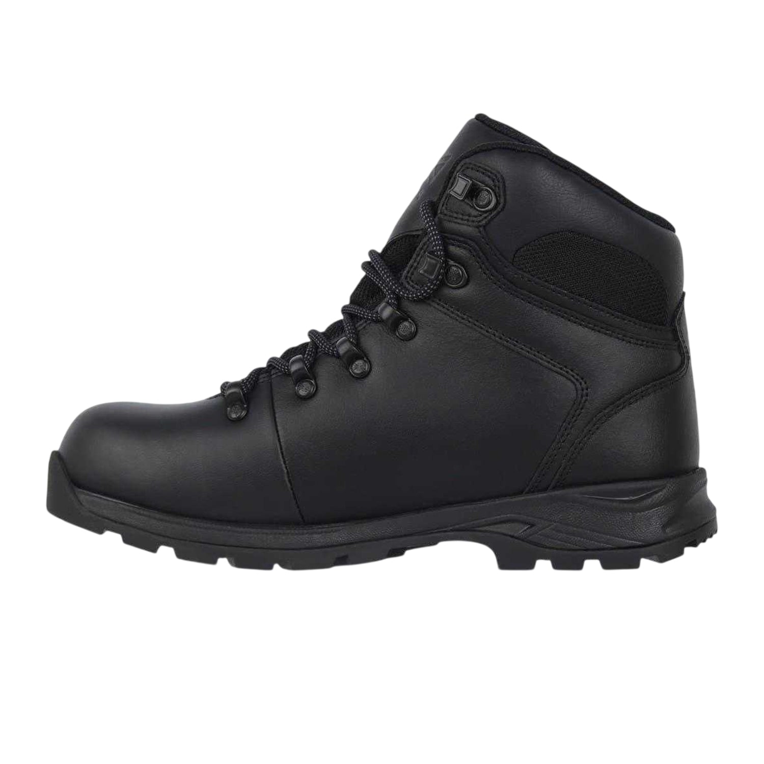 Black - Side - Karrimor Childrens-Kids Skiddaw Leather Walking Boots