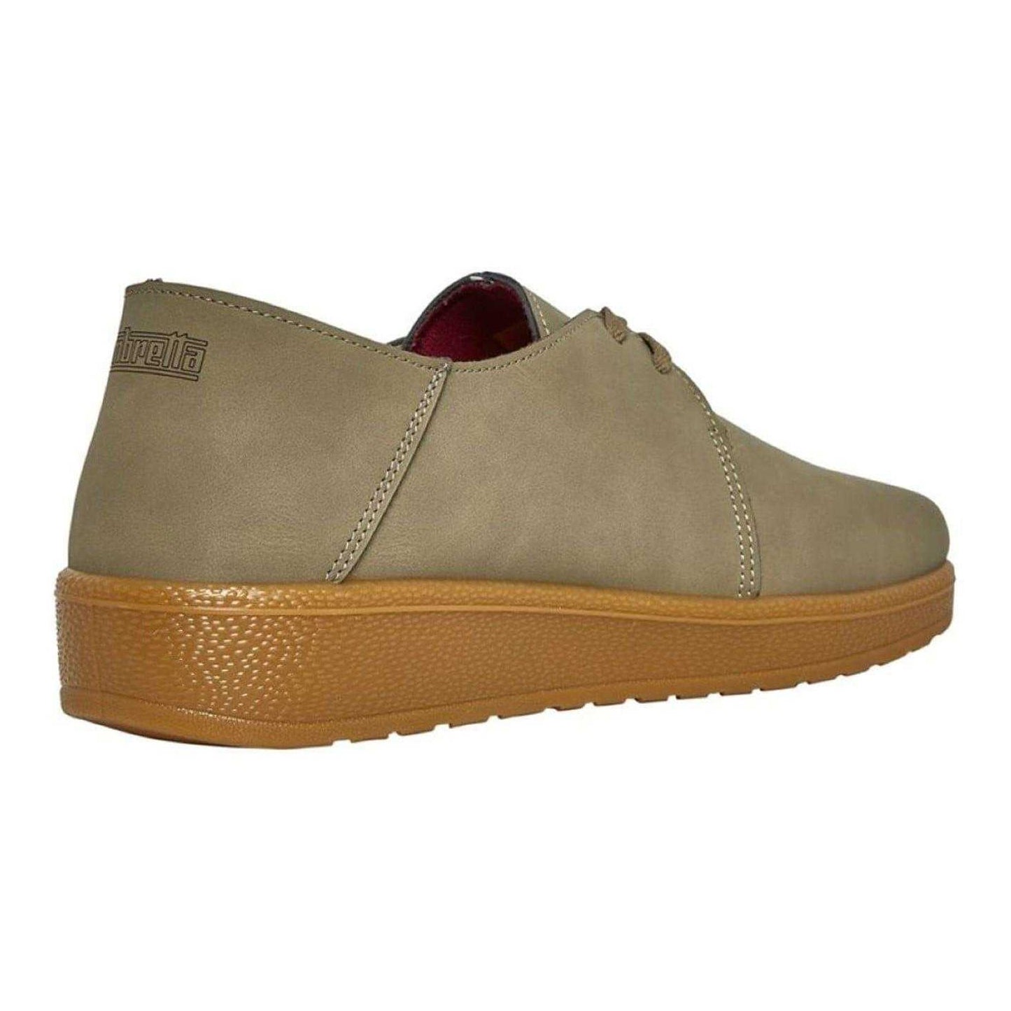 Sand - Back - Lambretta Mens Logo Platform Trainers