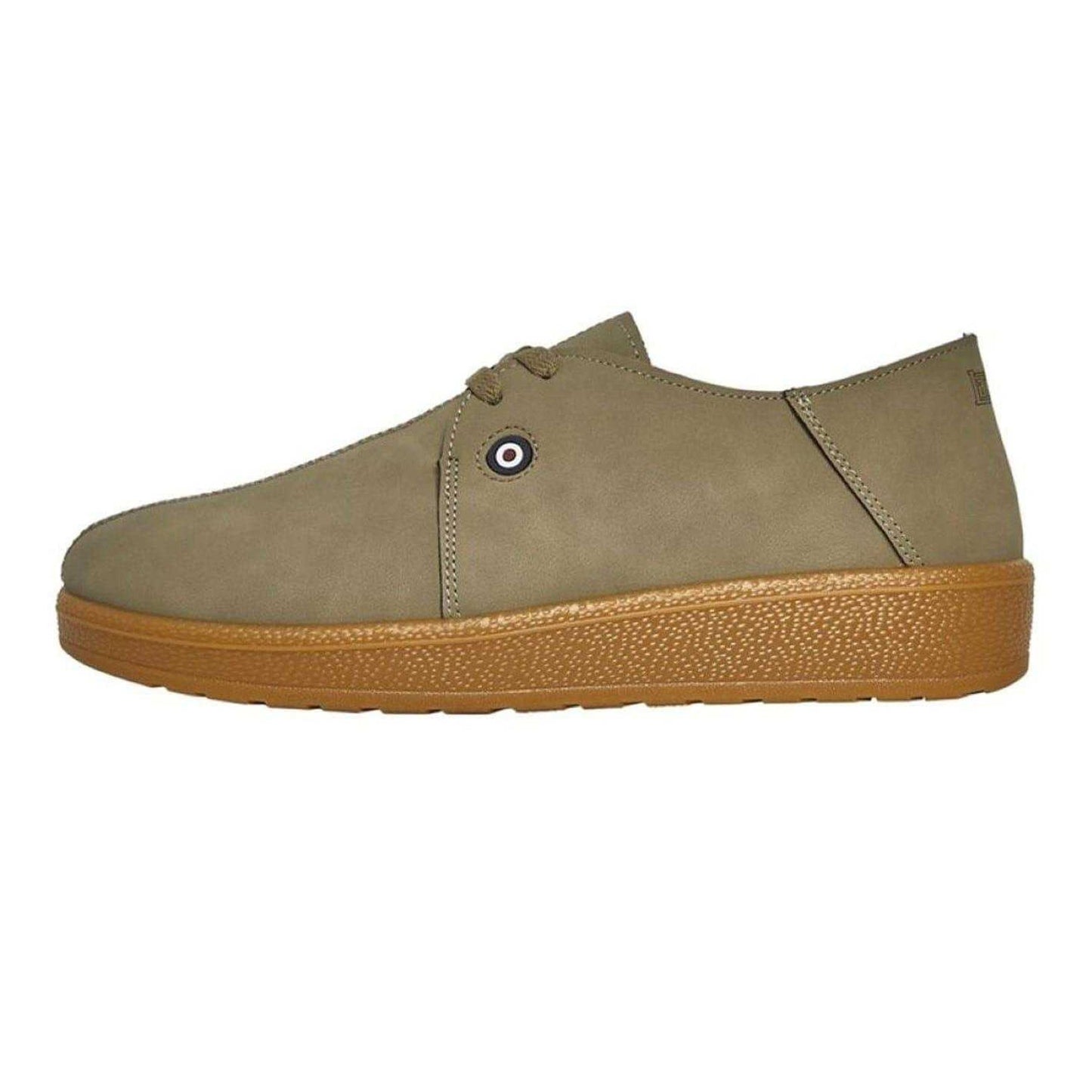 Sand - Side - Lambretta Mens Logo Platform Trainers