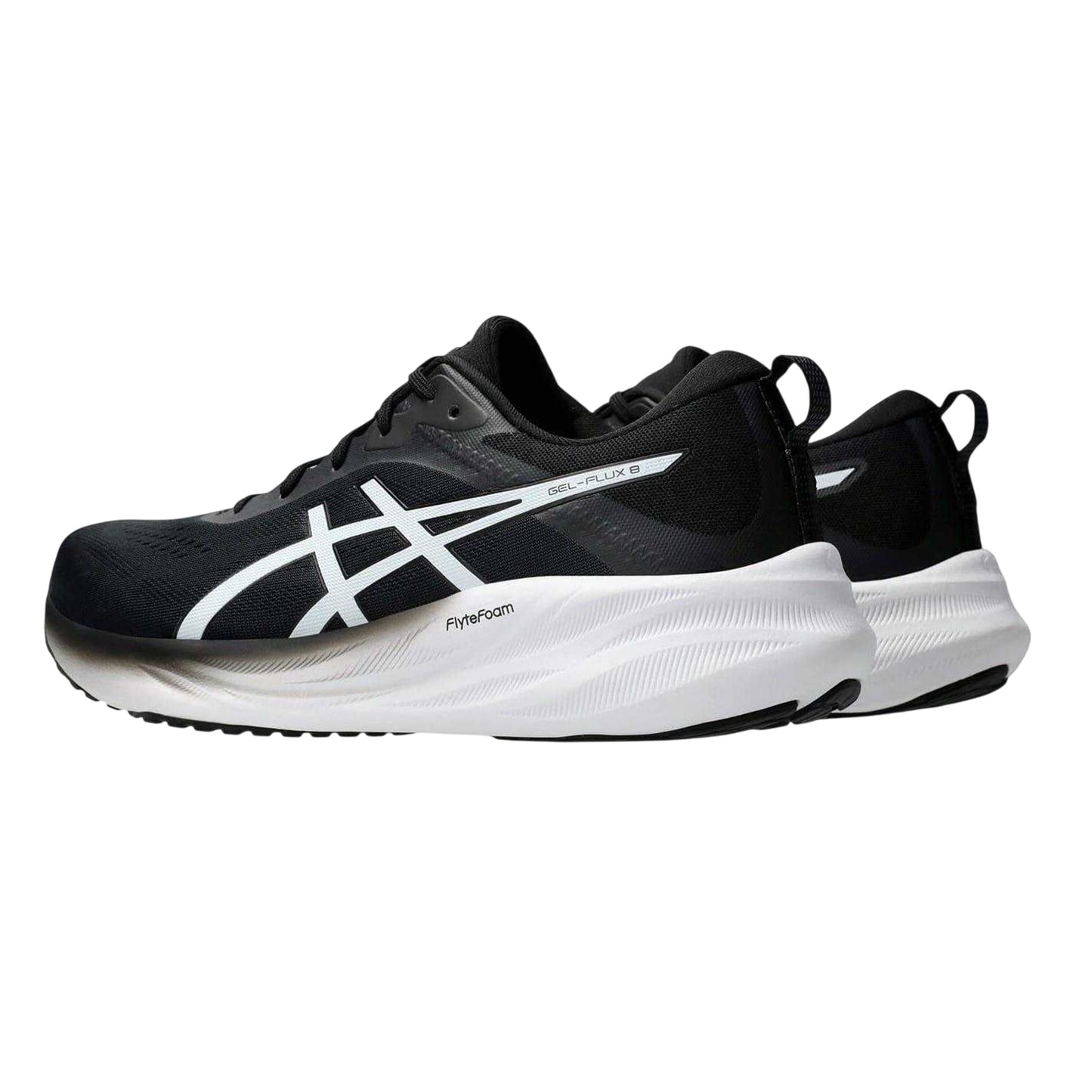 Black-White - Back - Asics Mens Gel Flux 8 Trainers