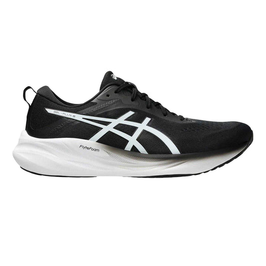 Black-White - Front - Asics Mens Gel Flux 8 Trainers