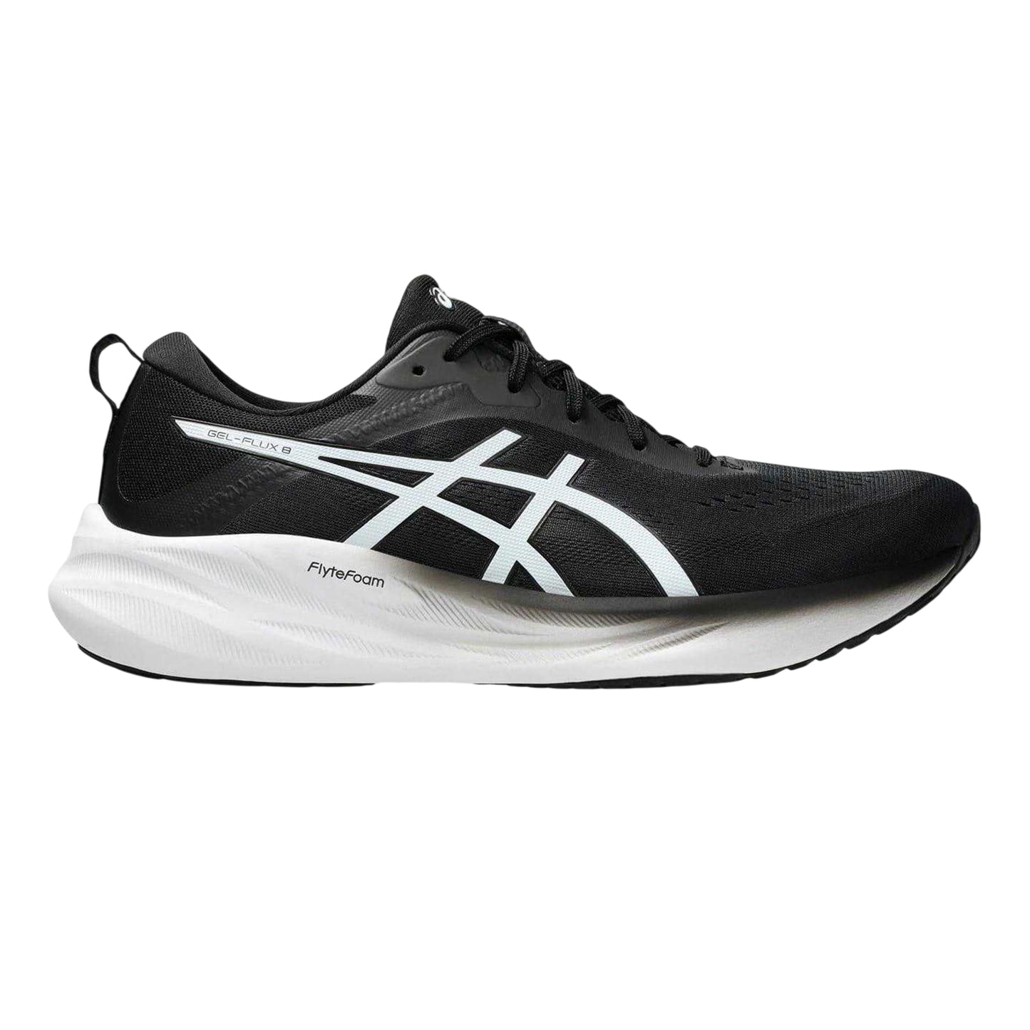 Black-White - Front - Asics Mens Gel Flux 8 Trainers