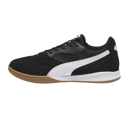 Black-White - Back - Puma Mens Logo Low Cut Trainers