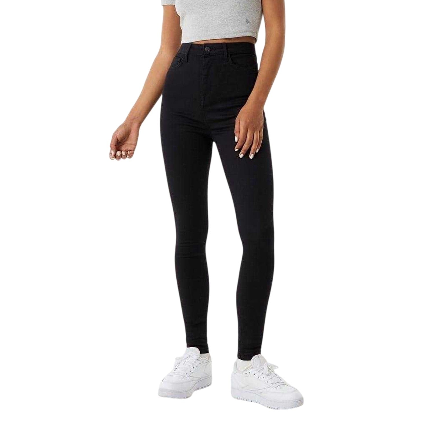 Solid Black - Front - Jack Wills Womens-Ladies Toni Denim Skinny Jeans
