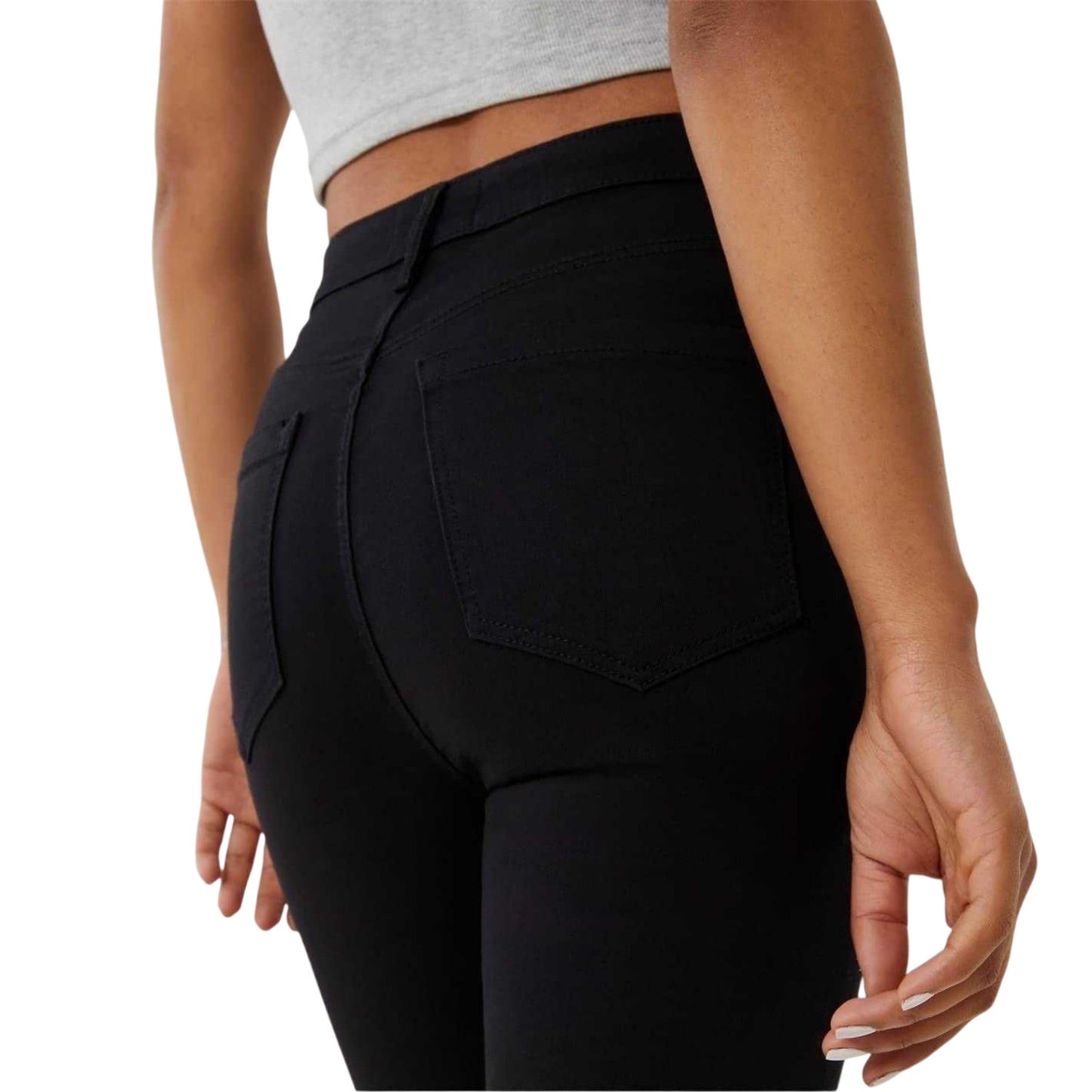 Solid Black - Side - Jack Wills Womens-Ladies Toni Denim Skinny Jeans