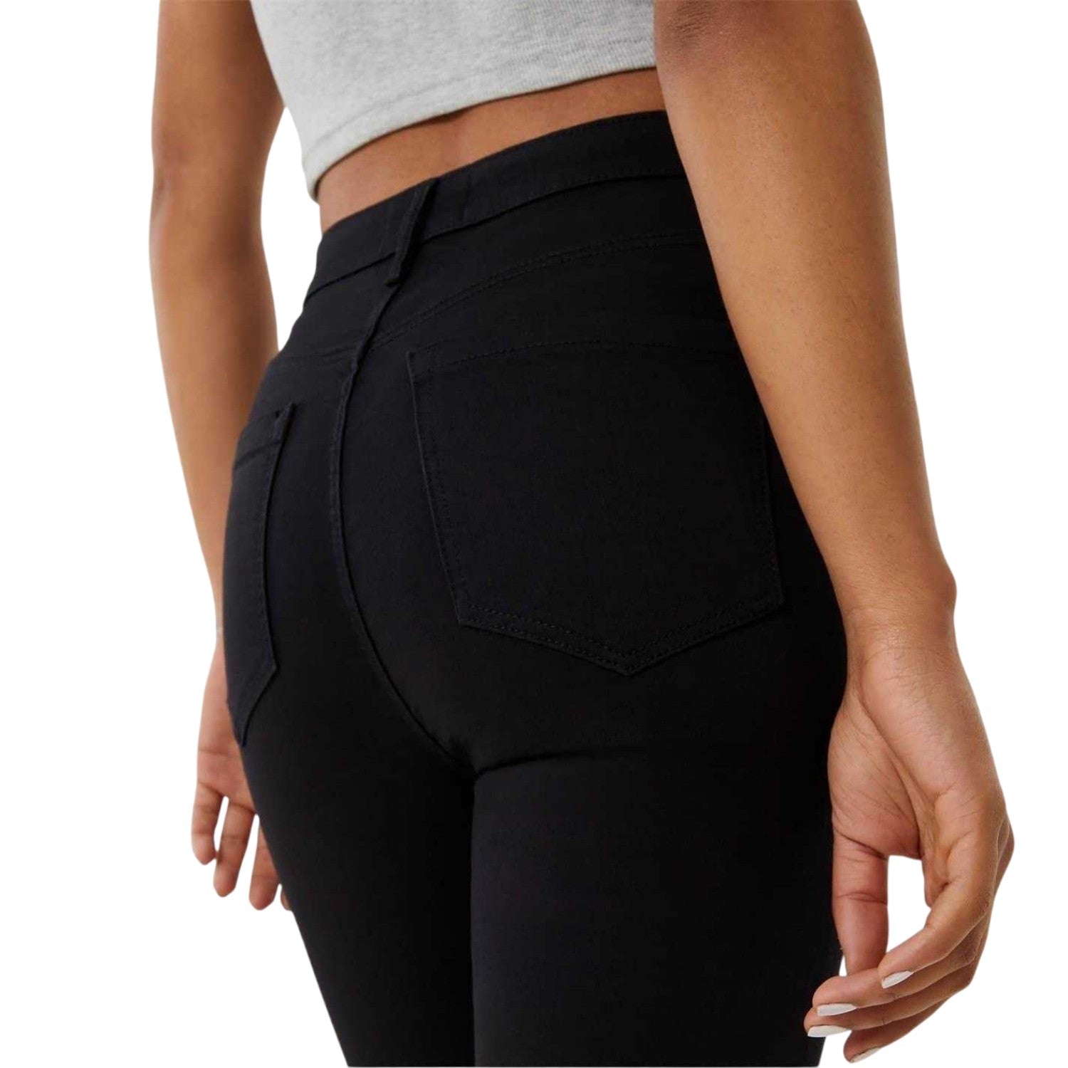 Solid Black - Side - Jack Wills Womens-Ladies Toni Denim Skinny Jeans