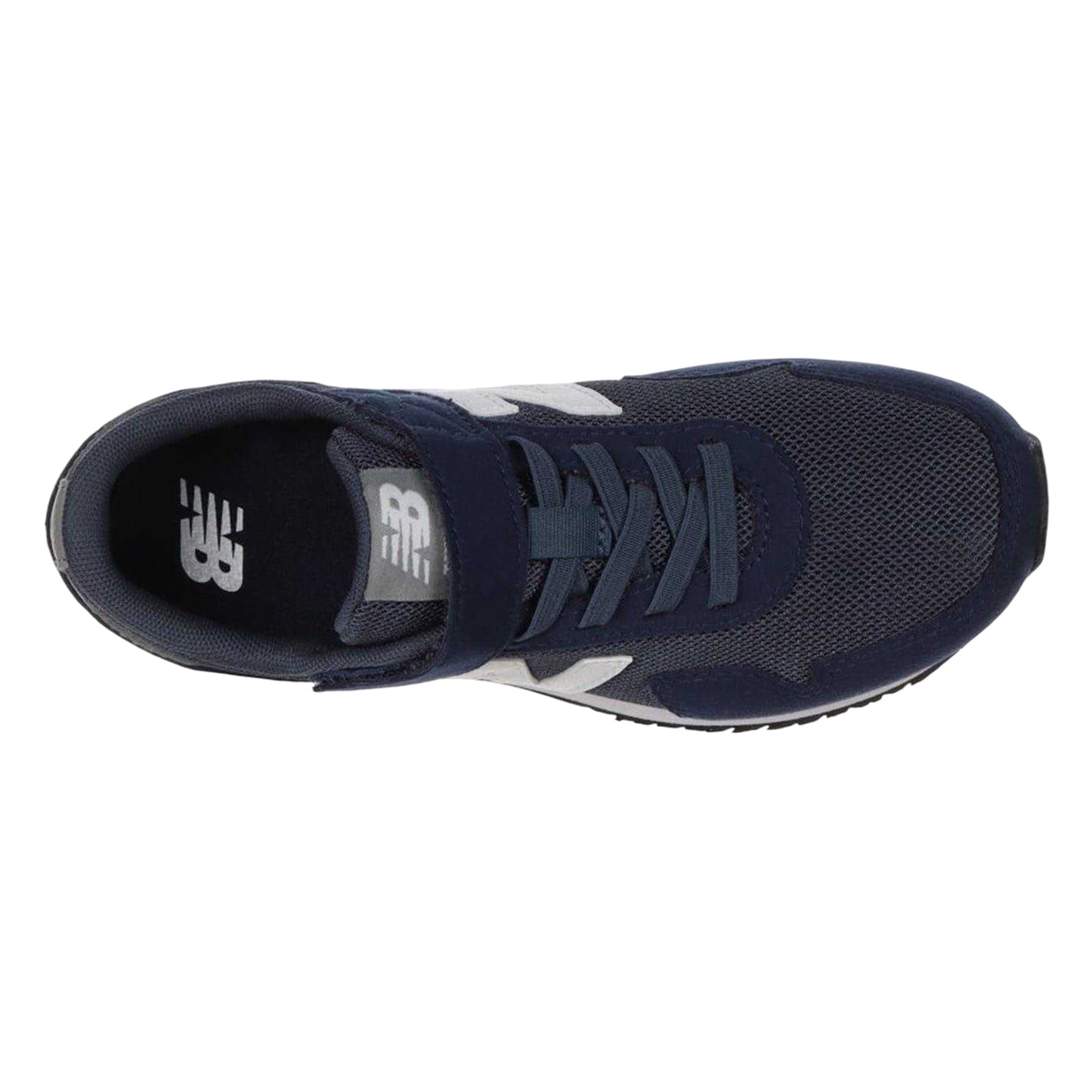 Navy - Side - New Balance Childrens-Kids 323 Leather Trainers