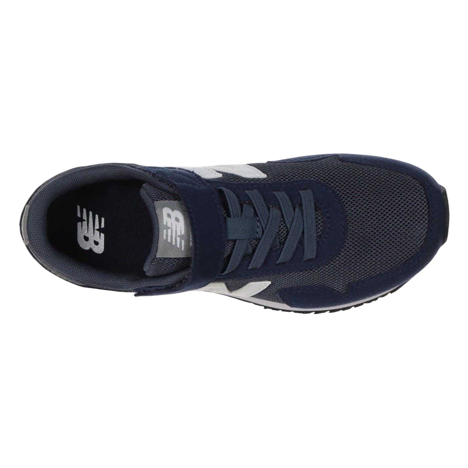 Navy - Side - New Balance Childrens-Kids 323 Leather Trainers