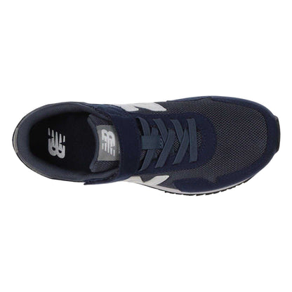 Navy - Side - New Balance Childrens-Kids 323 Leather Trainers