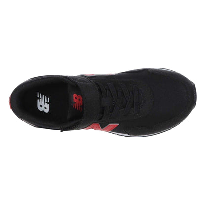 Triple Black - Side - New Balance Childrens-Kids 323 Leather Trainers