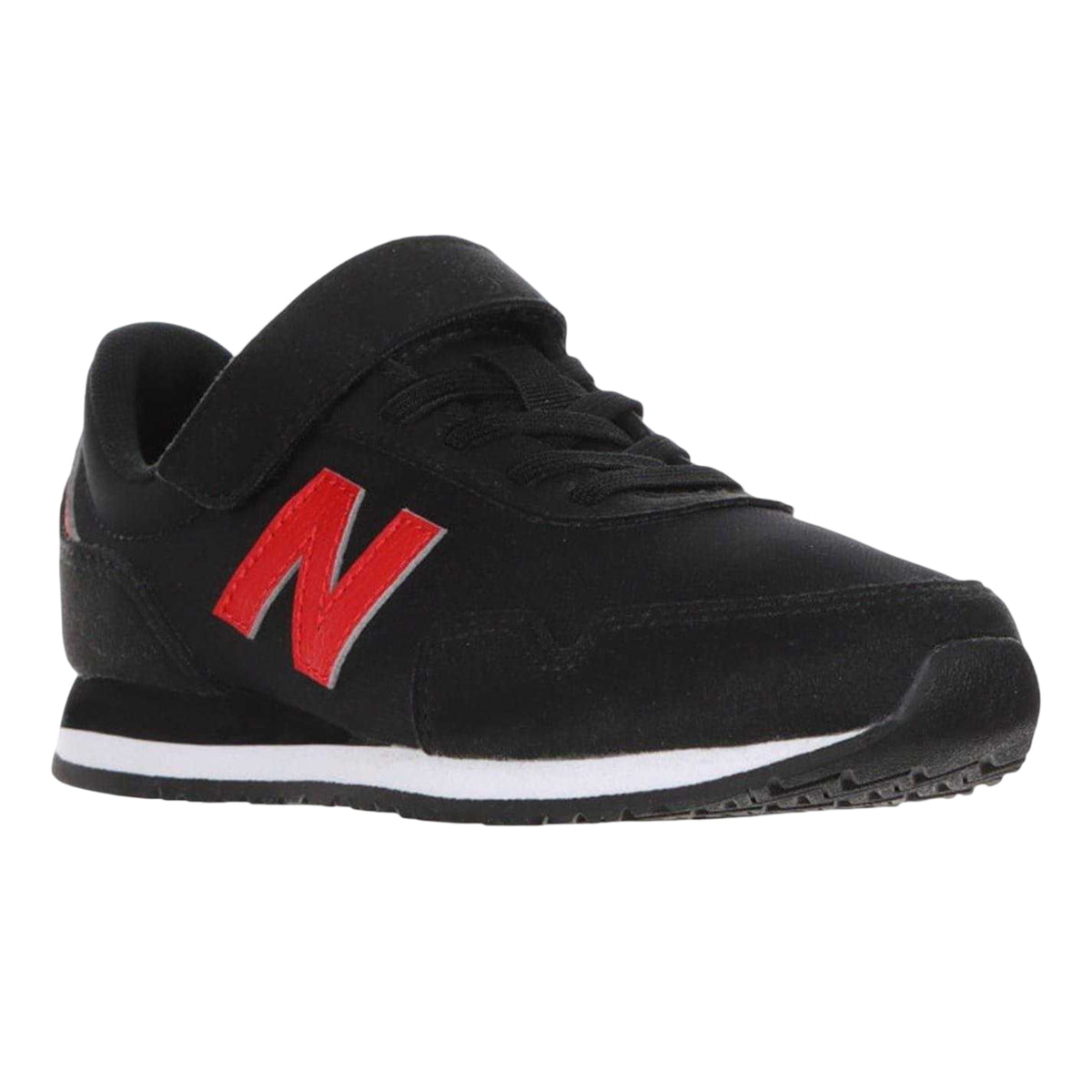 Triple Black - Pack Shot - New Balance Childrens-Kids 323 Leather Trainers