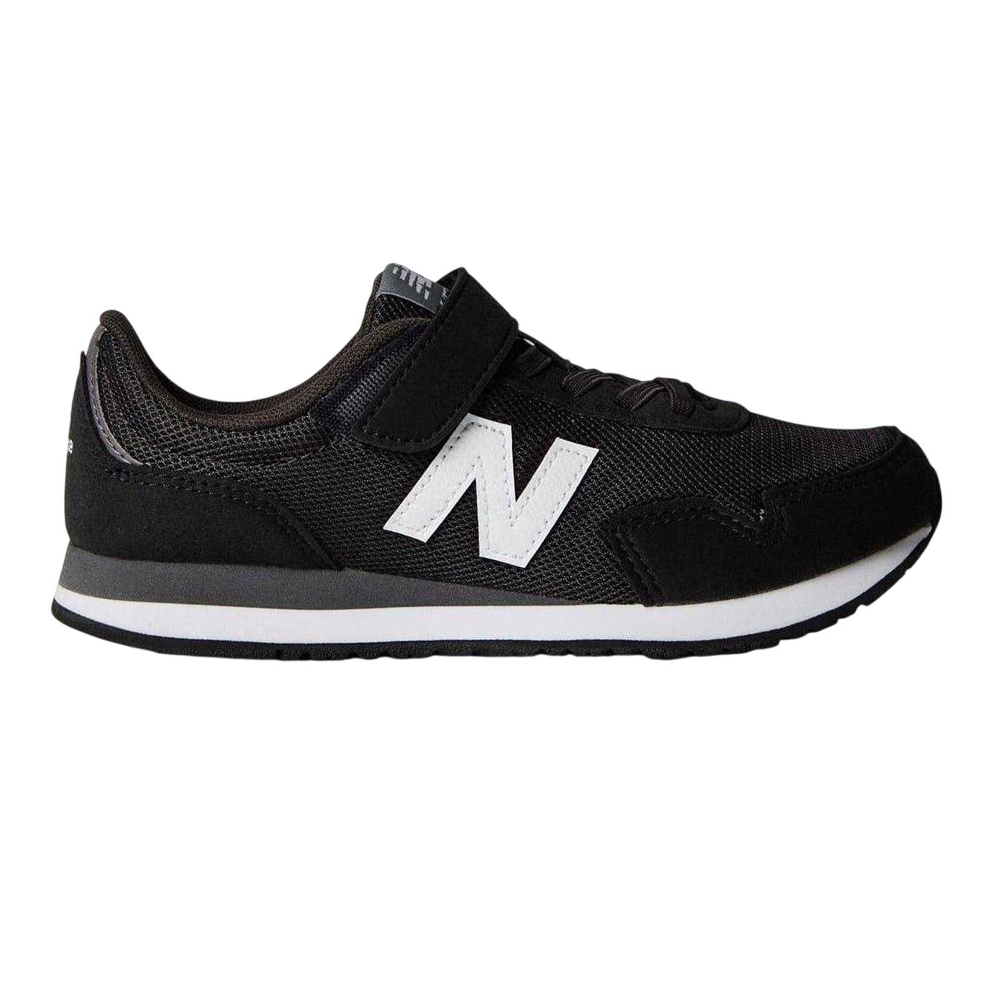 Black-White - Front - New Balance Childrens-Kids 323 Leather Trainers