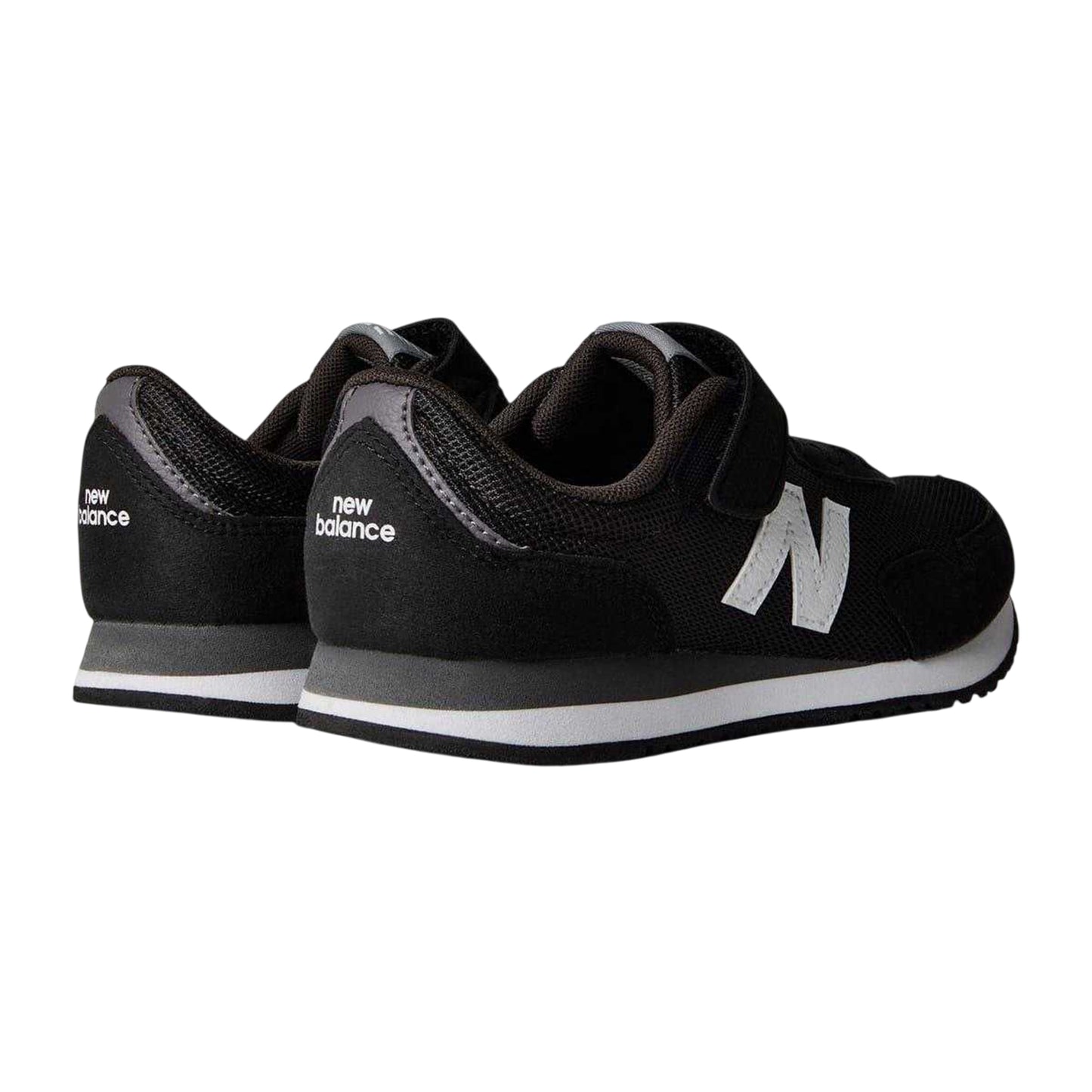 Black-White - Back - New Balance Childrens-Kids 323 Leather Trainers