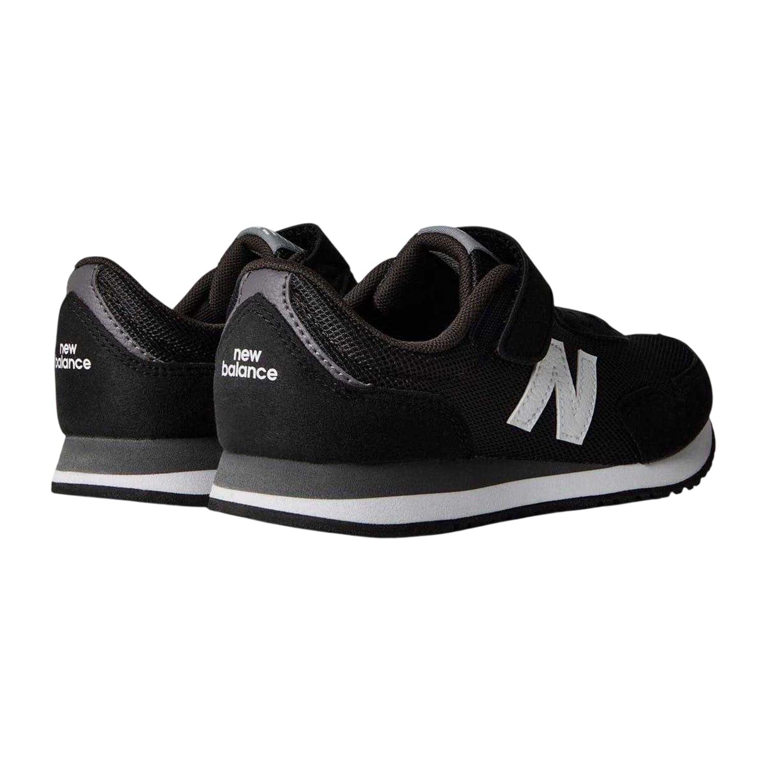 Black-White - Back - New Balance Childrens-Kids 323 Leather Trainers