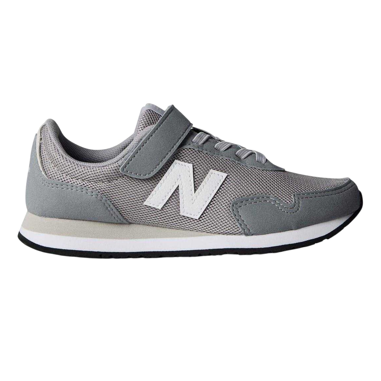 Grey - Front - New Balance Childrens-Kids 323 Leather Trainers